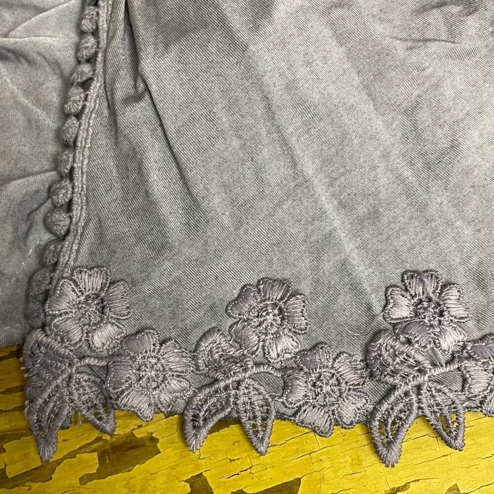 POL Floral Mesh Bell Sleeve Topper Cardigan SM Boho Festival Romantic Coachella - Picture 6 of 9